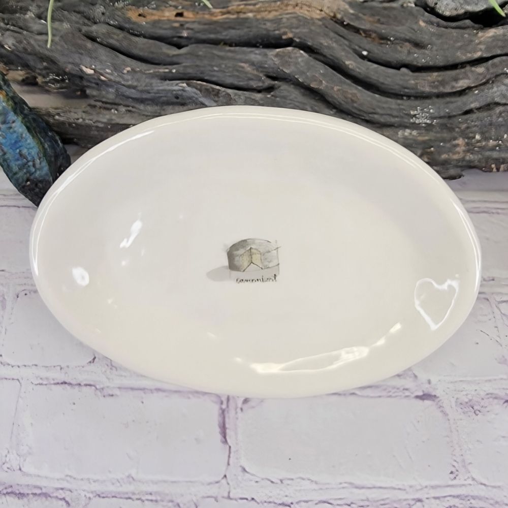 Crate & Barrel Camembert Cheese Oval Serving Plate (See also Jack and Cheddar)